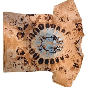 Men's Brown Tie-Dye Graphic Tee